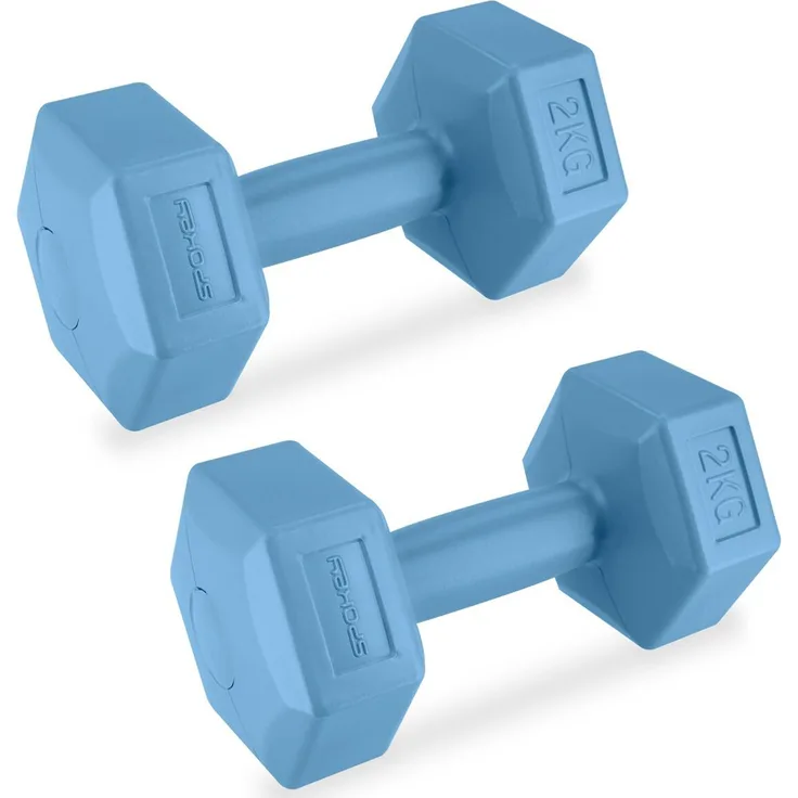 Spokey Monster Hantelsatz, 2 x 2 kg, rutschfeste Griffe, ideal für Krafttraining zu Hause