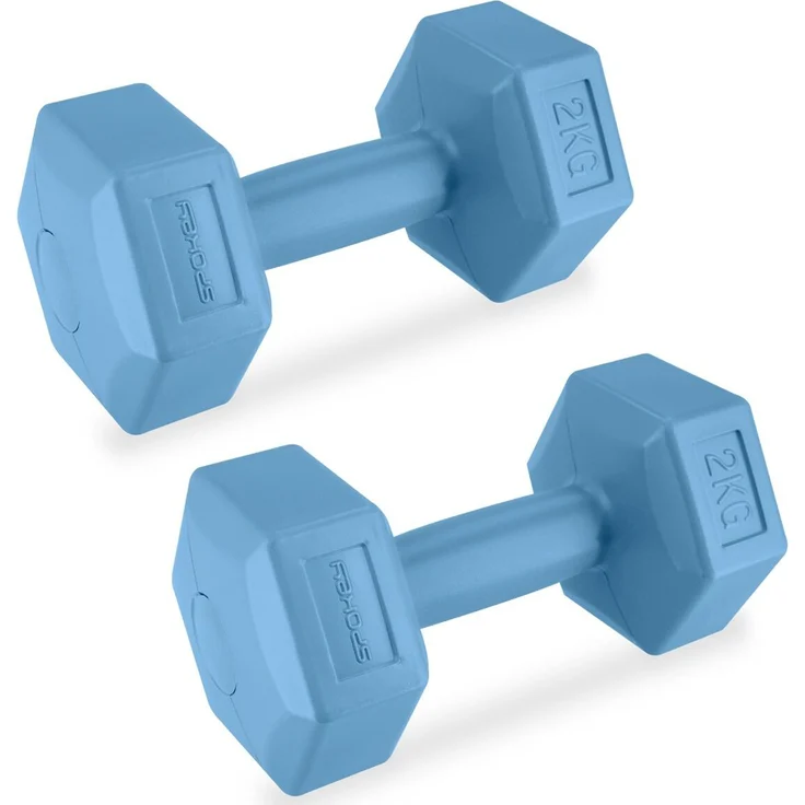 Spokey Monster Hantelsatz, 2 x 2 kg, rutschfeste Griffe, ideal für Krafttraining zu Hause