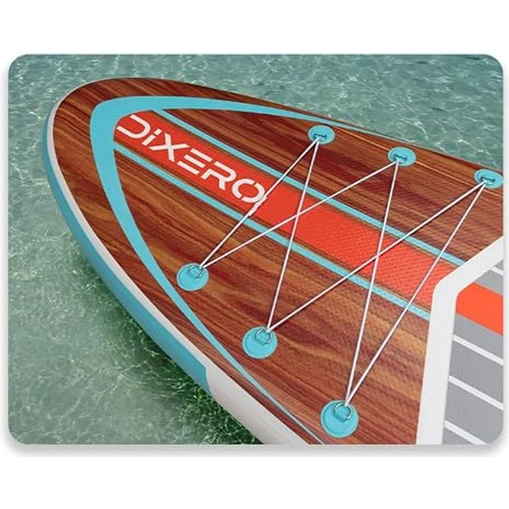 COIL Aufblasbares SUP-Board, Stand Up Komplettset mit Paddel, Pumpe und wasserdichter Handytasche, 335 cm, bis 170 kg, Braun – Bild 3