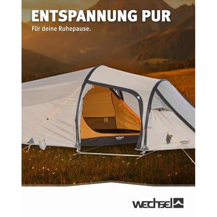 Wechsel Outpost 2 Travel Line, Tunnelzelt für 2 Personen, 3.30 kg, hoch wasserdicht mit 5000 mm und 7000 mm Wassersäule, einfach aufzubauen – Bild 3