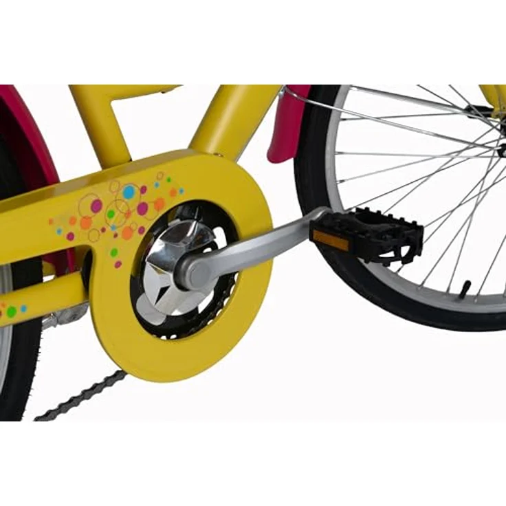 DACAPO Kinderfahrrad Confetti Gelb 24'' mit 6 Gängen und Tiefeinstieg, RH 36 cm – Bild 3