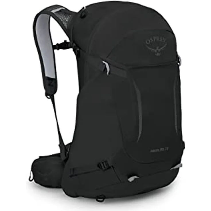 Osprey Europe Hikelite 28 Black M/L, Wanderrucksack mit gespanntem Mesh Rückenplatte