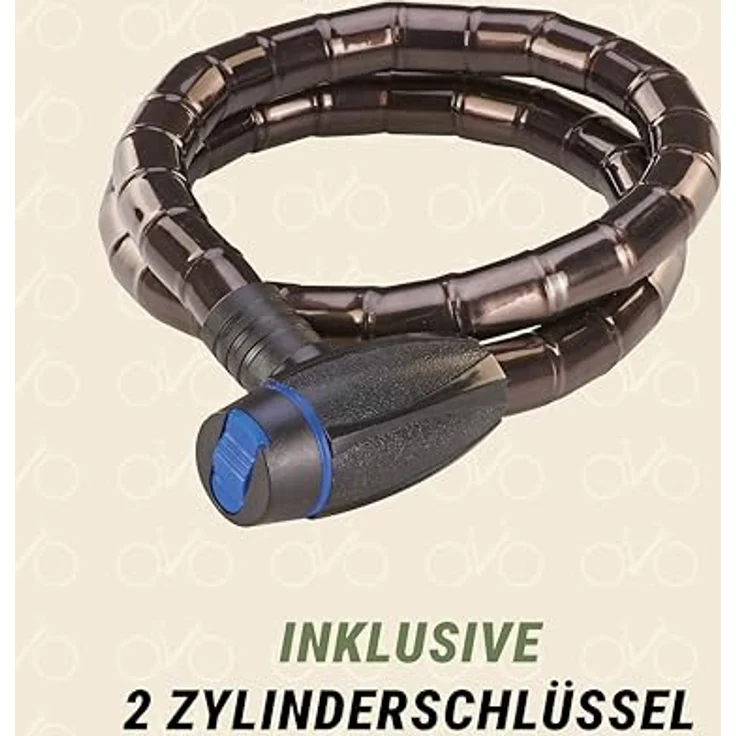 Prophete Panzerkabelschloss, Fahrradschloss mit Zylinderschutz, schwarz, 85 cm Länge, 18 mm Durchmesser – Bild 3
