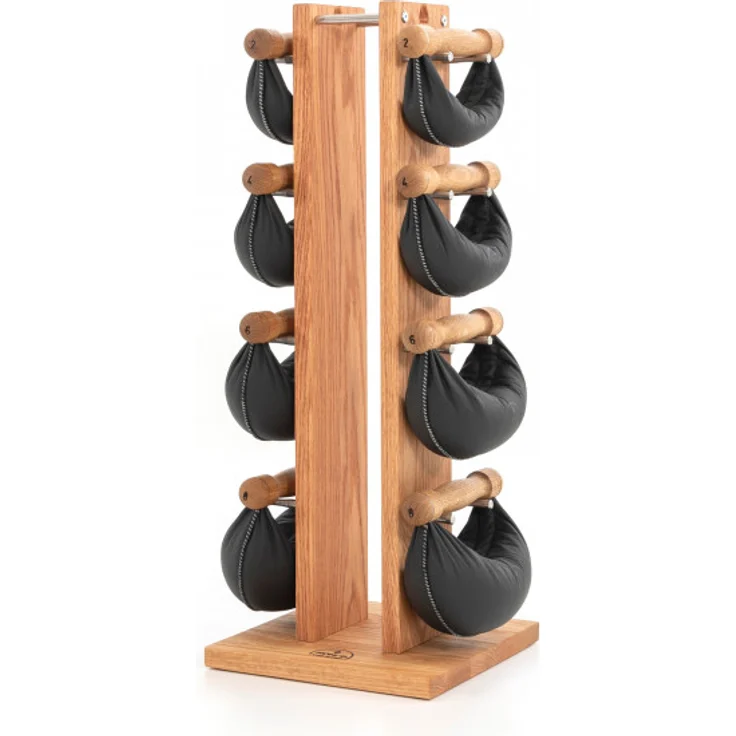 NOHRD Swing Turm Eiche, Hantelturm mit Swing Hantelset, handgefertigt aus hochwertigen Materialien