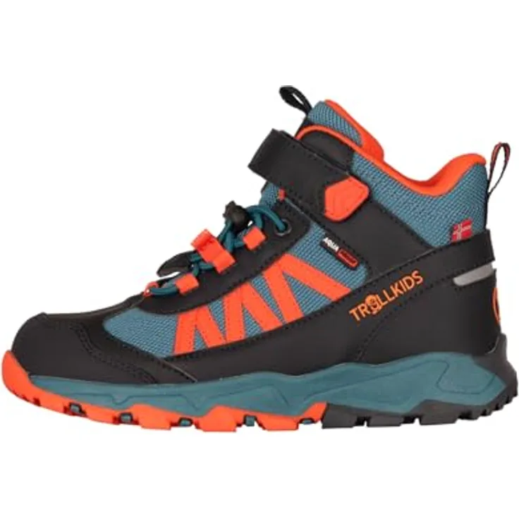 Trollkids Kid's Tronfjell Hiker Mid, Wanderschuhe für Jungen, atmungsaktives Synthetikmaterial, blau, Größe 38