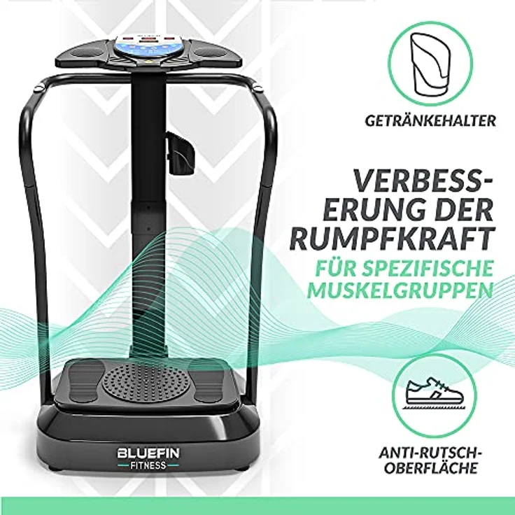 Bluefin Fitness Vibrationsplatte Pro Modell | Verbessertes Design mit Leisen Motoren und Eingebauten Lautsprechern – Bild 4