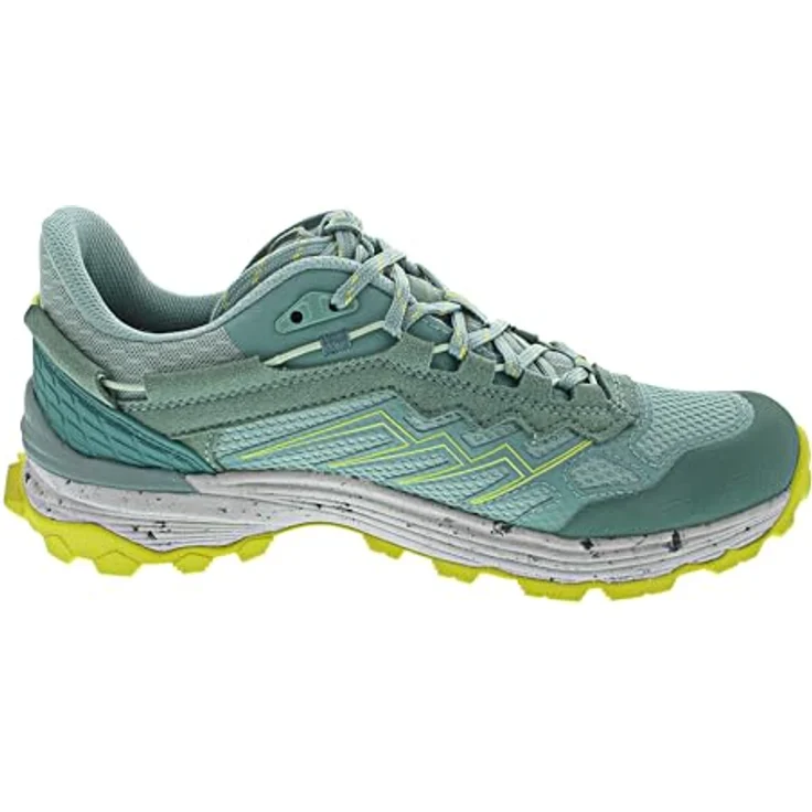 Meindl Damen Jamaica GTX, Multifunktionsschuh aus Velourleder mit Schnürverschluss, grün/gelb, Größe 39 – Bild 3