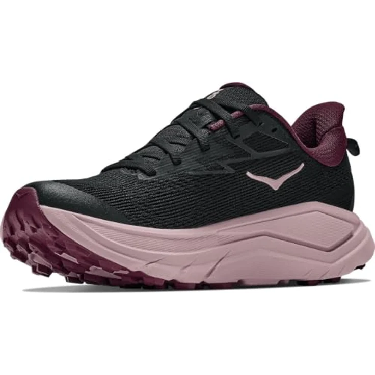 HOKA One One W Challenger 8, Damen Trailschuhe in Schwarz/Pink Opal, Größe 38 2/3 – Bild 3