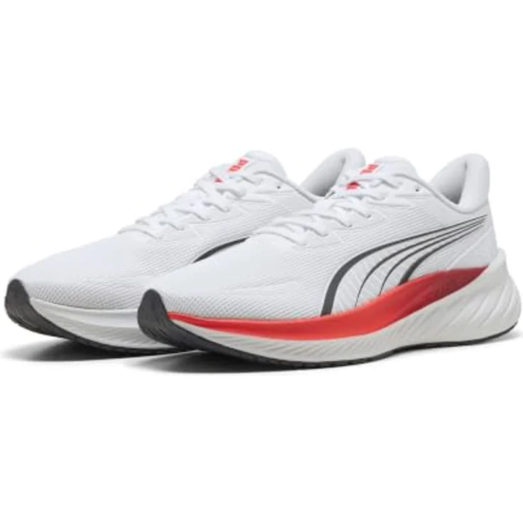 Puma Pounce Lite 2 Sneaker Laufschuhe mit PUMALite Schaumstoff, PROTREAD Laufsohle, Weiß/Rot, Schuhgröße: 38 EU – Bild 1