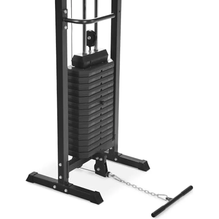 Dione Cable Crossover 2X 75KG - Kraftstation mit integrierter Klimmzugstange - Fitness Training Center - Homegym, Schwarz – Bild 3