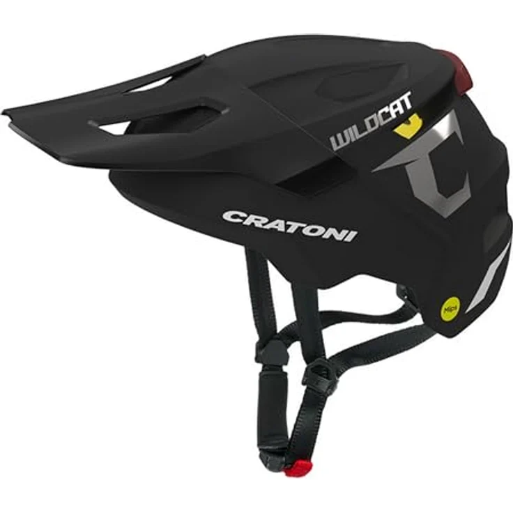 Cratoni WildCat MIPS, Kinder-/Jugendhelm mit optimaler Belüftung und 360° Grössenverstellsystem, schwarz – Bild 1