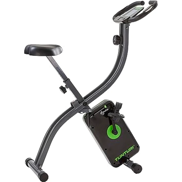 Tunturi Cardio Fit B20 X Bike Heimtrainer Fahrrad klappbar/Fitnessfahrrad/Hometrainer Fahrrad Trainer mit LCD-Bildschirmanzeige und Tablethalterung - Schwarz – Bild 1