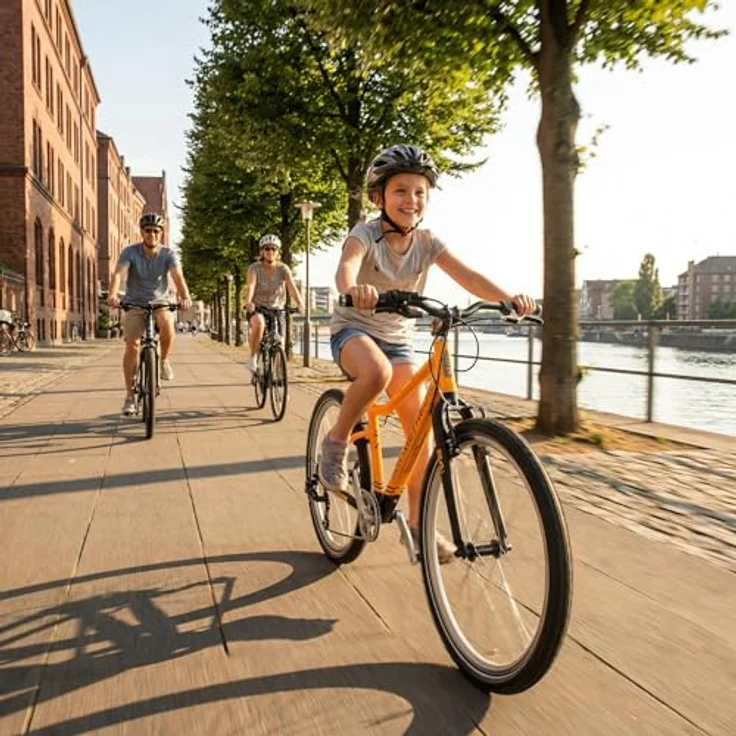 PROMETHEUS BICYCLES PRO 24 Zoll Kinderfahrrad, 8 Gang SRAM Schaltwerk, ultraleicht (9.0 kg) Alurahmen, V-Brakes, SCHWALBE Reifen, in Lila – Bild 2