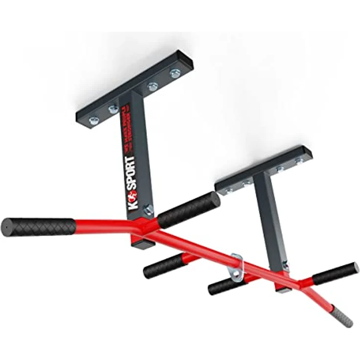 K-Sport: Klimmzugstange zur Deckenmontage I Kraftstation mit Pull-Up Bar & 3 Griffen I Klimmzugturm für Muskeltraining I Pull Up Mate, inkl. E-Book – Bild 1