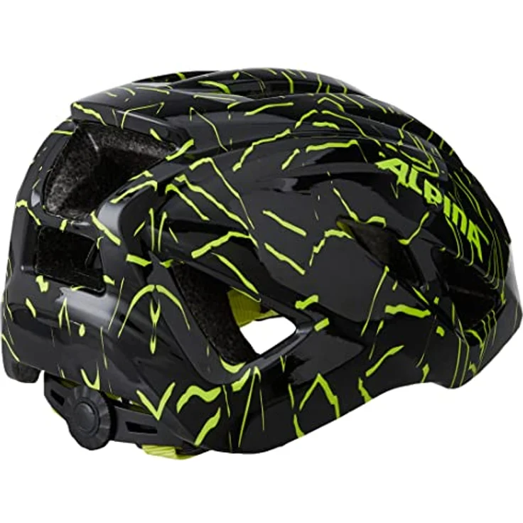 Alpina Kids Pico Black - Neon Yellow Gloss, Größe 50 - 55 cm - Fahrradhelm, Farbe Schwarz – Bild 5
