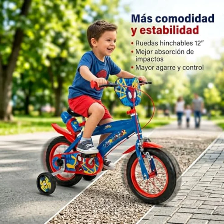 Toimsa Kindervelo 12" Spiderman, Kinderfahrrad für Jungen ab 3 Jahren, aus Eisen – Bild 6