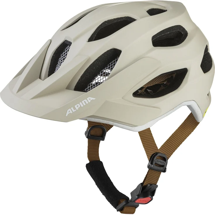 Alpina Sports APAX MIPS, Halber Helm mit Hartschalenbau, Run System Ergo Flex, Helmvisier, matt