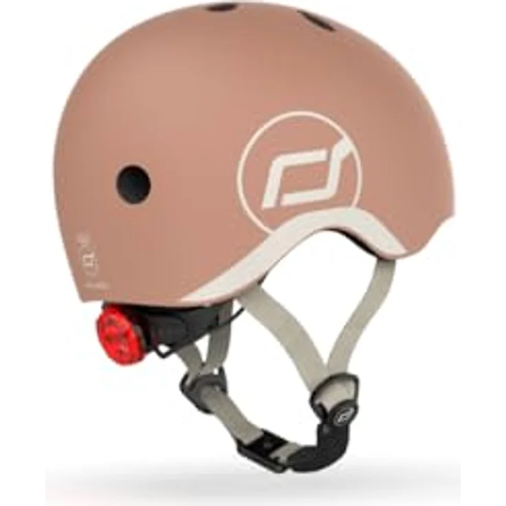 Scoot & Ride XXS - S Kinderfahrradhelm mit LED Licht, Farbe Mocha – Bild 4