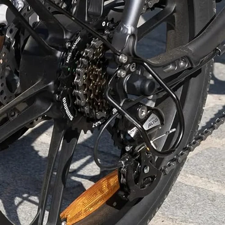 PixelPilot 20 Zoll Faltbares City E-Bike, 250W Motor, 378Wh herausnehmbarer Akku, bis 60 km Reichweite, 7-Gang Shimano, hydraulische Scheibenbremsen – Bild 7