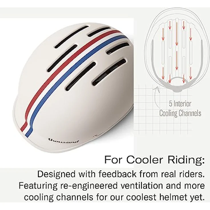 Thousand Fahrradhelm für Erwachsene – Heritage 2.0 Collection - Speedway Creme Small, Urbaner Stadthelm mit Diebstahlsicherung und Magnetverschluss – Bild 5