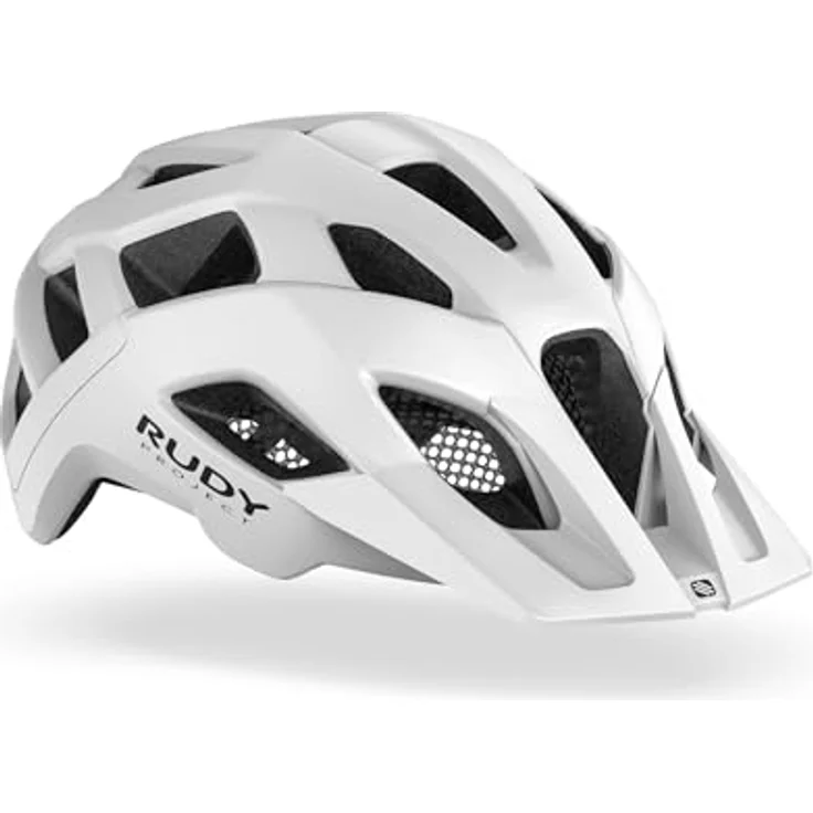 Rudy Project Crossway White Matte S/M, MTB-Fahrradhelm mit 23 Belüftungsöffnungen und integriertem Visier – Bild 1