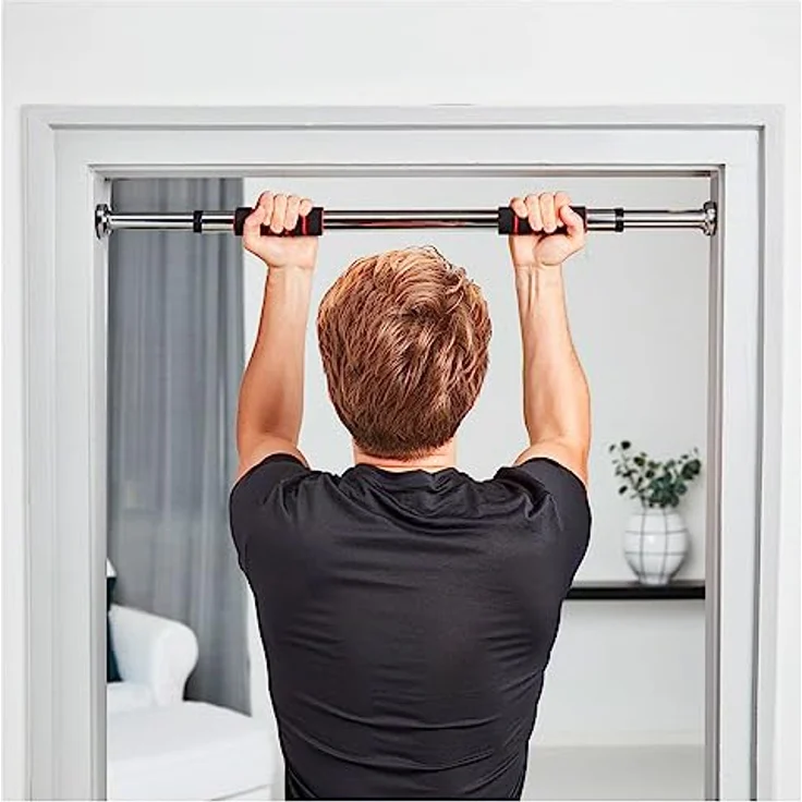 Sport-Tec Türreck Klimmzugstange 4.0 Pull-Up, Montage ohne Bohren, belastbar bis 120kg, Schwarz – Bild 4