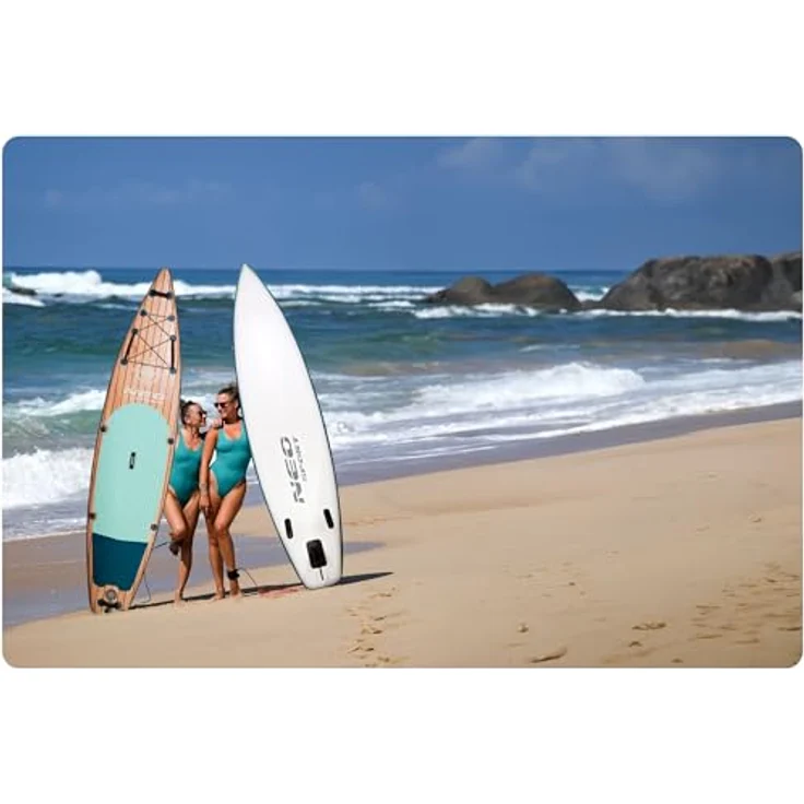 Neo-Sport Stand Up Paddle Board SUP Aufblasbar 350 cm, inkl. Zubehör und Sitz, braun-blau, langlebig und UV-beständig, maximale Tragfähigkeit 160 kg – Bild 10