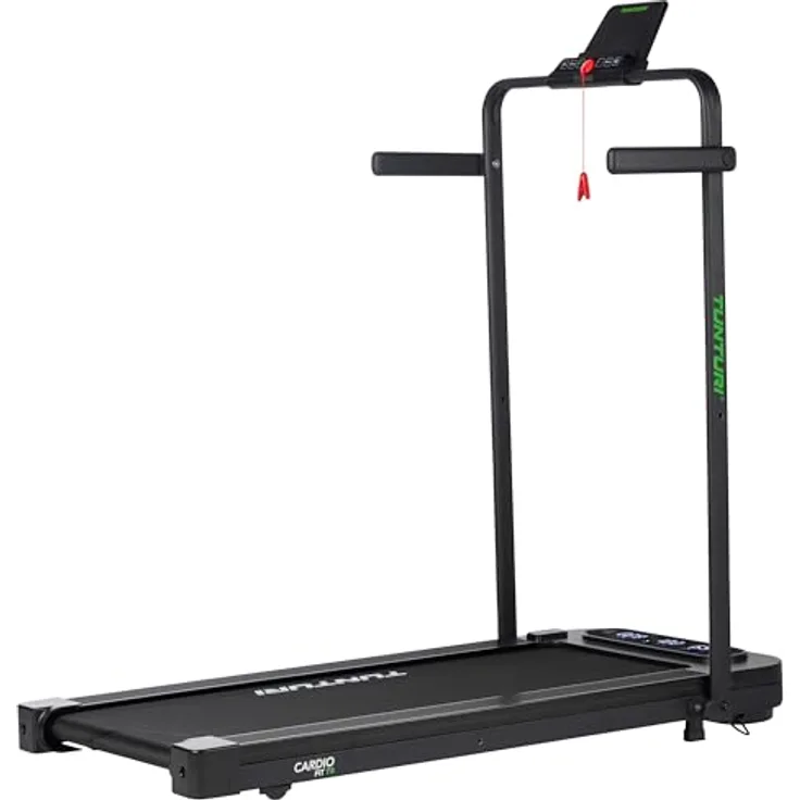 Tunturi Cardio Fit T5 Laufband, klappbar und kompakt, 14 Trainingsprogramme, 0,8 bis 8 km/h, Fitnessgerät für Zuhause mit Bluetooth-Konnektivität