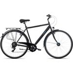 Adler Stanford Herrenfahrrad 28 Zoll 7-Gang Citybike mit robustem Stahlrahmen, Farbe:schwarz, Rahmengröße:55 cm, Laufradgröße:28 Zoll