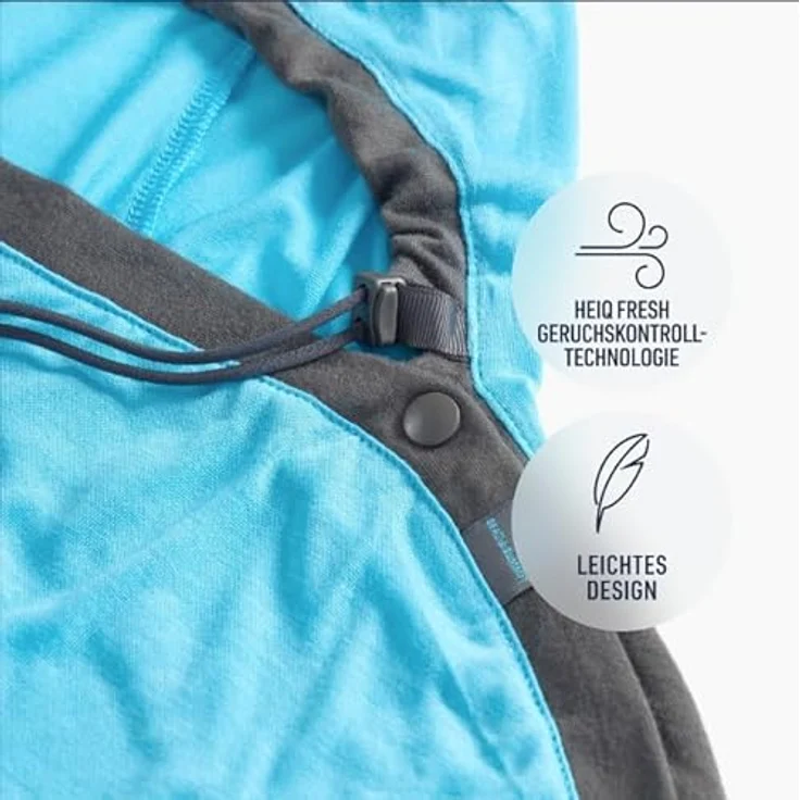 Sea To Summit Inlett Breeze Liner Mumie, Schlafsack (216 cm) aus Coolmax EcoMade mit HeiQ-Fresh-Technologie, grau – Bild 4