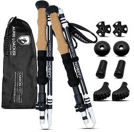 ALPIN LOACKER Faltbare Wanderstöcke aus Carbon mit Korkgriff