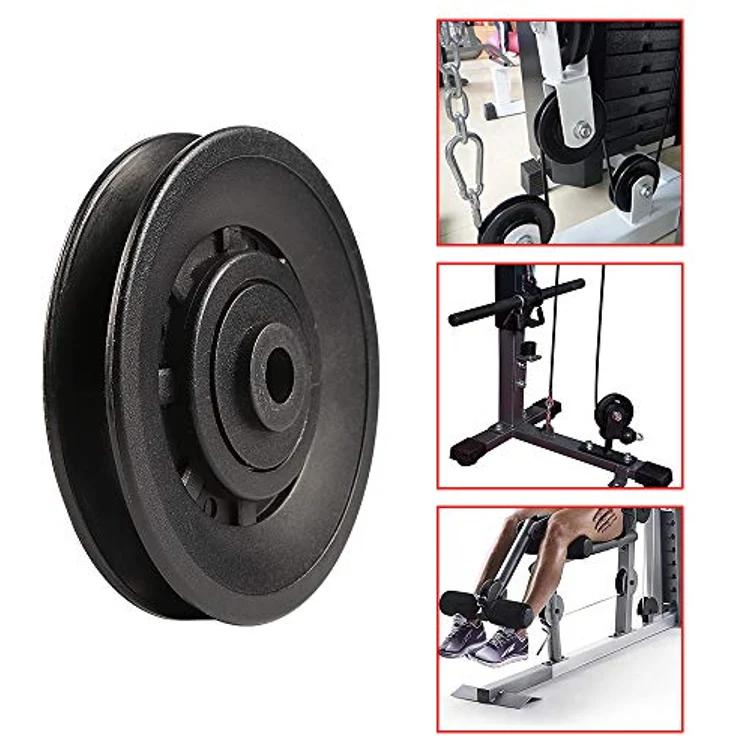 Topfinder 90mm Seilrolle, 4Pcs Universallager Riemenscheibe für Gym Fitnessgeräte Ersatzteil Garagentor, 4Pcs – Bild 2