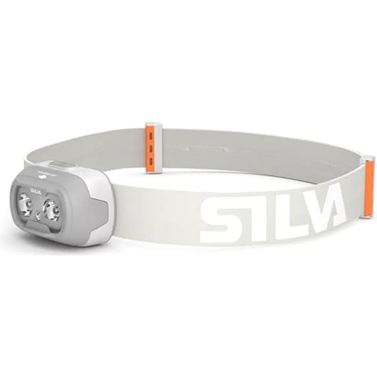 Silva Seek 450, LED Stirnlampe wiederaufladbar mit 450 Lumen, 3 Helligkeitsstufen, rot und weiß, IPX5 wasserfest, für Outdoor und Laufen