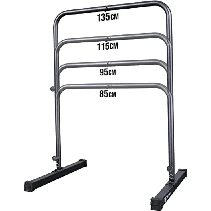 Eric Flag - Klimmzugstange in Vier Höhen verstellbar aus Verstärktem Stahl, bis zu 250 kg belastbar, Pull up Bar Multifunktionale für Dips und Klimmzüge, Gym, Calisthenics, Klimmzugstange Freistehend
