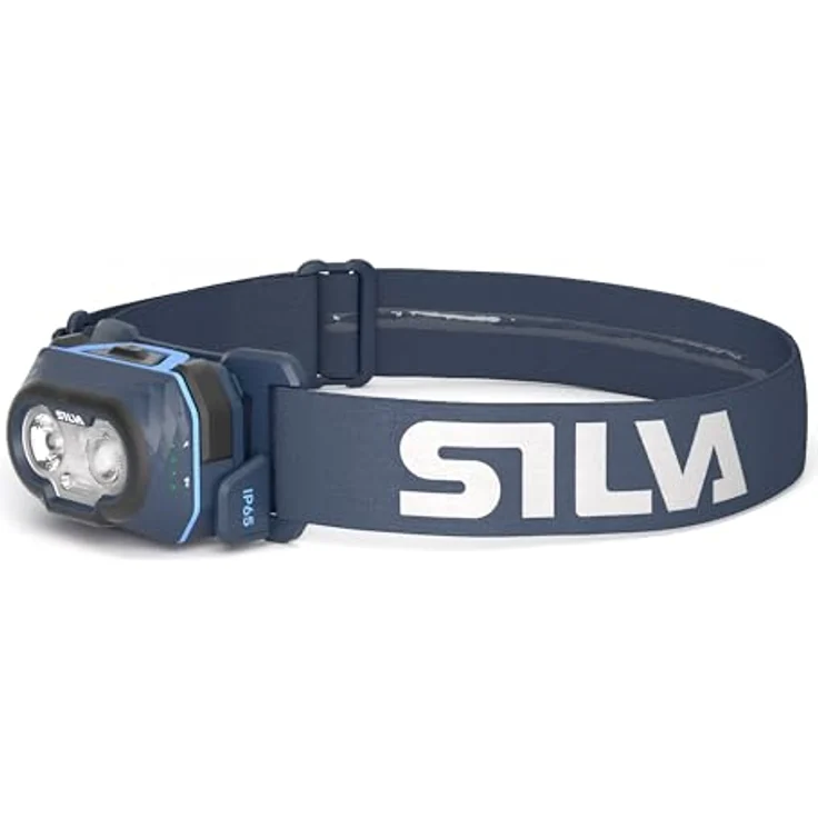 Silva Stirnlampe Discover, batteriebetrieben, 500 Lumen, 3 Helligkeitsstufen, wasserdicht, mit weiß, orange & rot LED – Bild 1