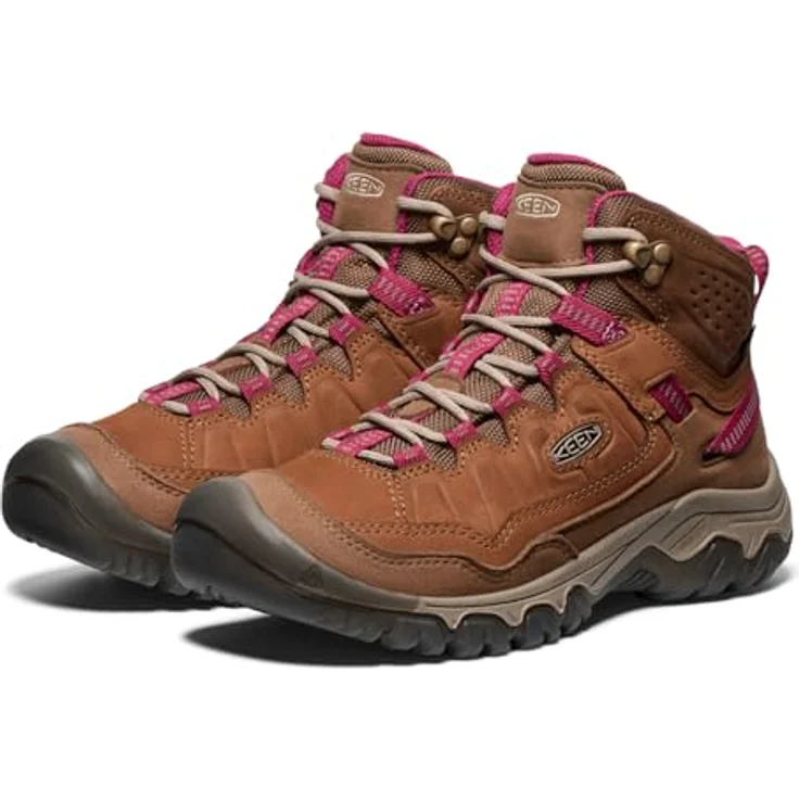 Keen TARGHEE IV MID WP, Robuster Wanderschuh in Bison/Beaujolais mit verschweißter Konstruktion und druckbelastungsresistenter Polsterung – Bild 4