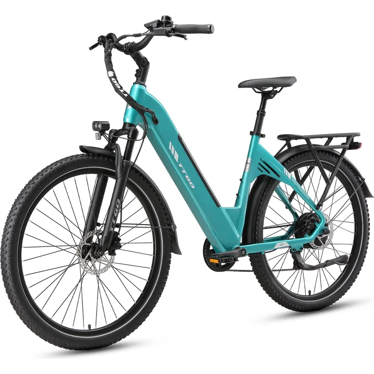 VANKEL E-Bike Cityrad 28 Zoll, 110 km Reichweite, 70 Nm Hinterradmotor, 648 Wh, 7-Gang Shimano, ZOOM Federsattelstütze, Tiefeinstieg