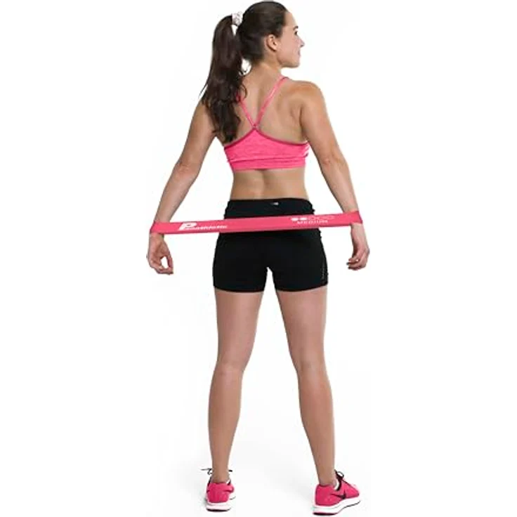 Panathletic Fitnessbänder 5er Set, 5 verschiedene Stärken, Übungsanleitung, E-Book auf Deutsch, Tragebeutel, 100% Naturlatex – Bild 5