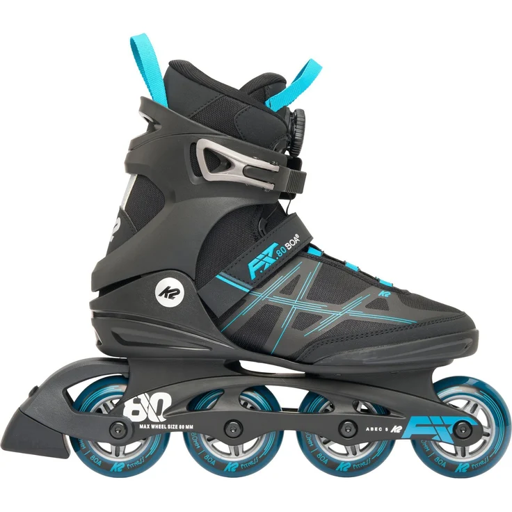 K2 F.I.T. 80 BOA Rollschuhe, black_blue, Größe 44.5