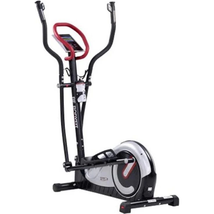 STAMM BODYFIT Crosstrainer San Diego 400, 14 kg Schwungmassensystem, Puls messende Multi-Funktions-Sensoren, 16 Stufen Widerstandseinstellung - Schwarz