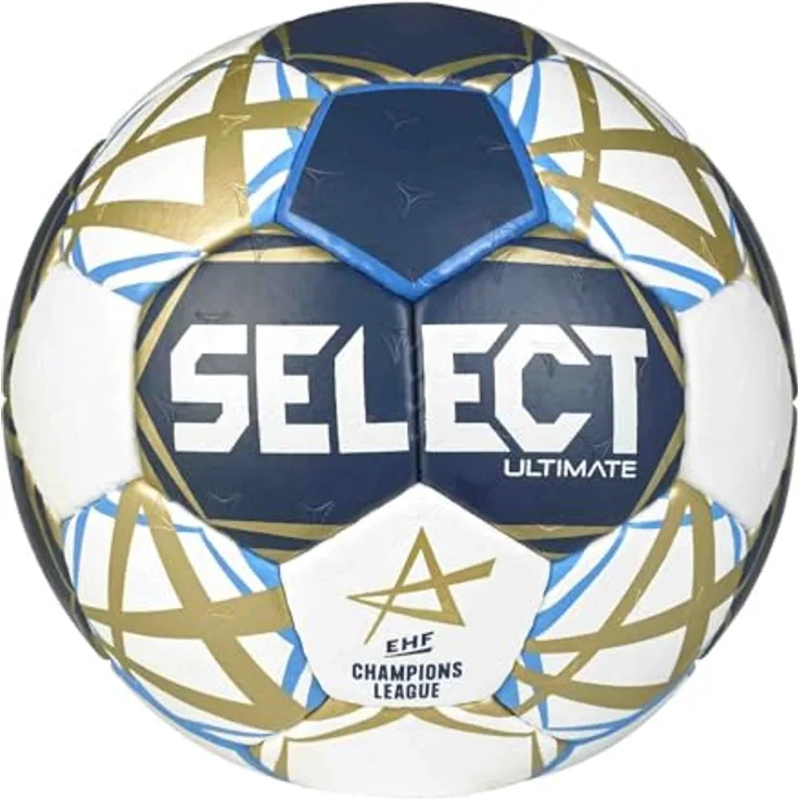 Select Ultimate EHF Champions League v25 Gr.3, Handball mit hervorragender Griffigkeit und weichem Ballkontakt, blau/weiß
