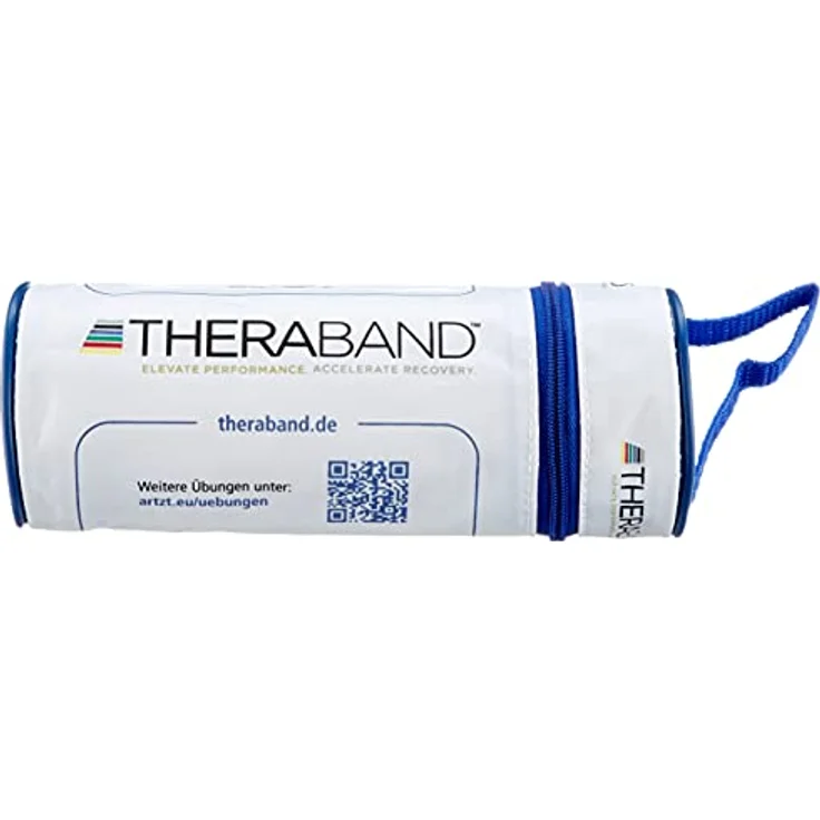 THERABAND Thera-Band Übungsband 2,5 m, extra stark, blau, für vielseitiges Widerstandstraining aus reinem Latex – Bild 2