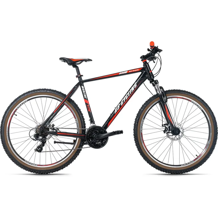 KS Cycling Mountainbike Hardtail 27,5" Morzine, schwarz mit roten Akzenten, 21-Gang-Schaltung SHIMANO, Scheibenbremsen, empfohlen für 175-190 cm Körpergröße