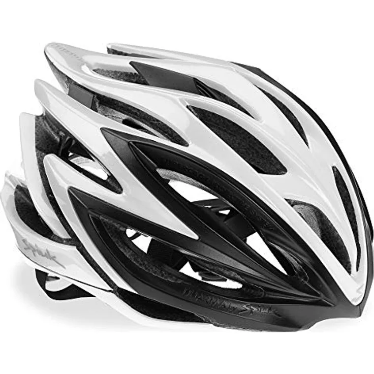 Spiuk Dharma MTB-Helm, Unisex, Weiß-Schwarz, Größe S-M, mit fortschrittlicher Belüftung und Doppeldichteschaumgummi-Technologie