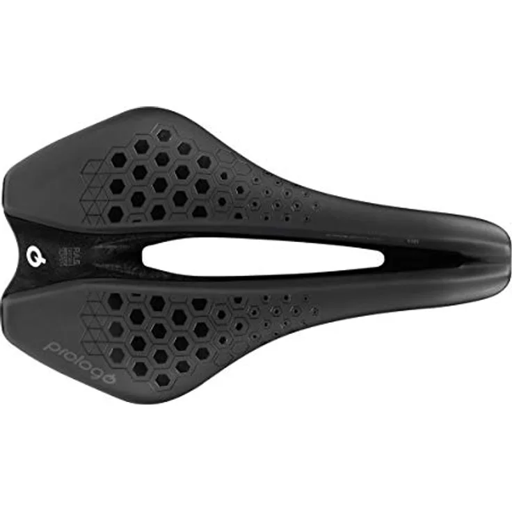 Prologo Dimension TRI 143 Nack Sattel, Unisex Fahrradsattel mit erweiterter Sitzfläche für Triathleten, schwarz, 1size