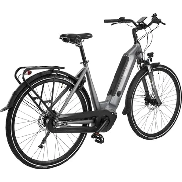 AsVIVA Stadtfalter E-Bike Hollandrad B14 I 28 Zoll Pedelec mit extra starkem LG-Akku I City-Fahrrad mit Mittelmotor für Damen & Herren (Grau) – Bild 3
