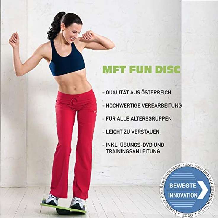 MFT FUN DISC - Balance Board aus Holz I Robuster Gleichgewichtstrainer zur Stärkung der Muskulatur und Koordination I MFT Balanceboards für Kinder, Erwachsene und Senioren I Made in AUSTRIA – Bild 2