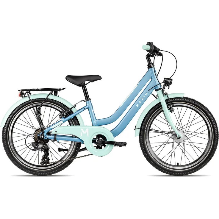 Maxim Kinderfahrrad Luna 20-7, 7-Gang Shimano Tourney Kettenschaltung, leichter Aluminiumrahmen, blau