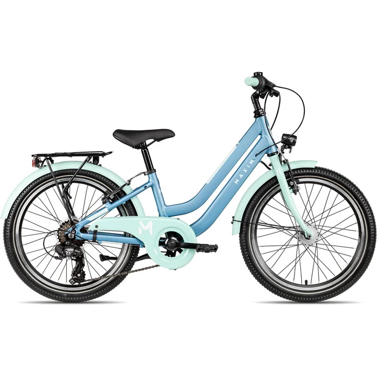 Maxim Kinderfahrrad Luna 20-7, 7-Gang Shimano Tourney Kettenschaltung, leichter Aluminiumrahmen, blau
