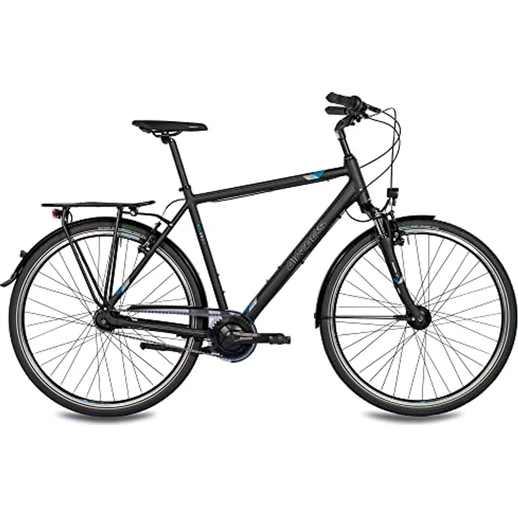 Airtracks Herren City Fahrrad 28 Zoll Citybike CI.2820 Trekking Bike Cityrad Shimano Nexus 7 Gang Nabenschaltung Nabendynamo Schwarz Matt 56cm Körpergröße 175-185cm – Bild 2